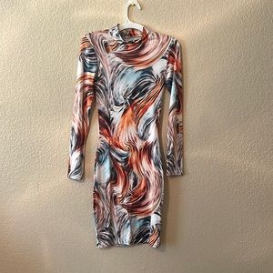 🧡💙Stormy Weather Mini Fashion Nova Dress🧡💙